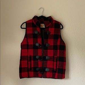 Ruff Hewn Red Plaid Vest